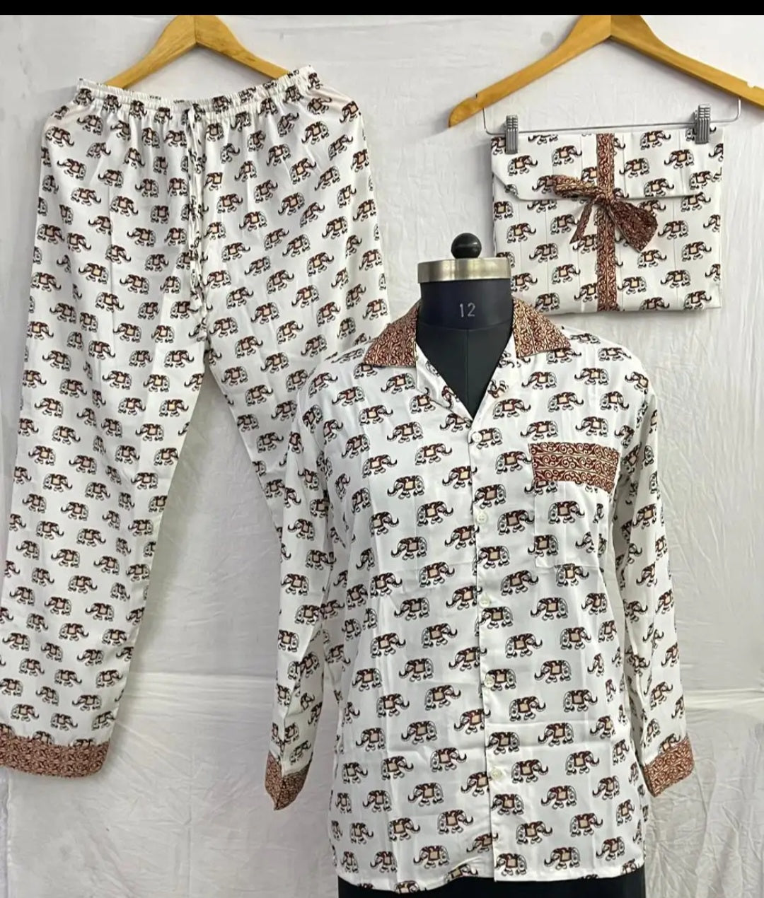 Silk-cotton Pajamas - Jaipur Sunset