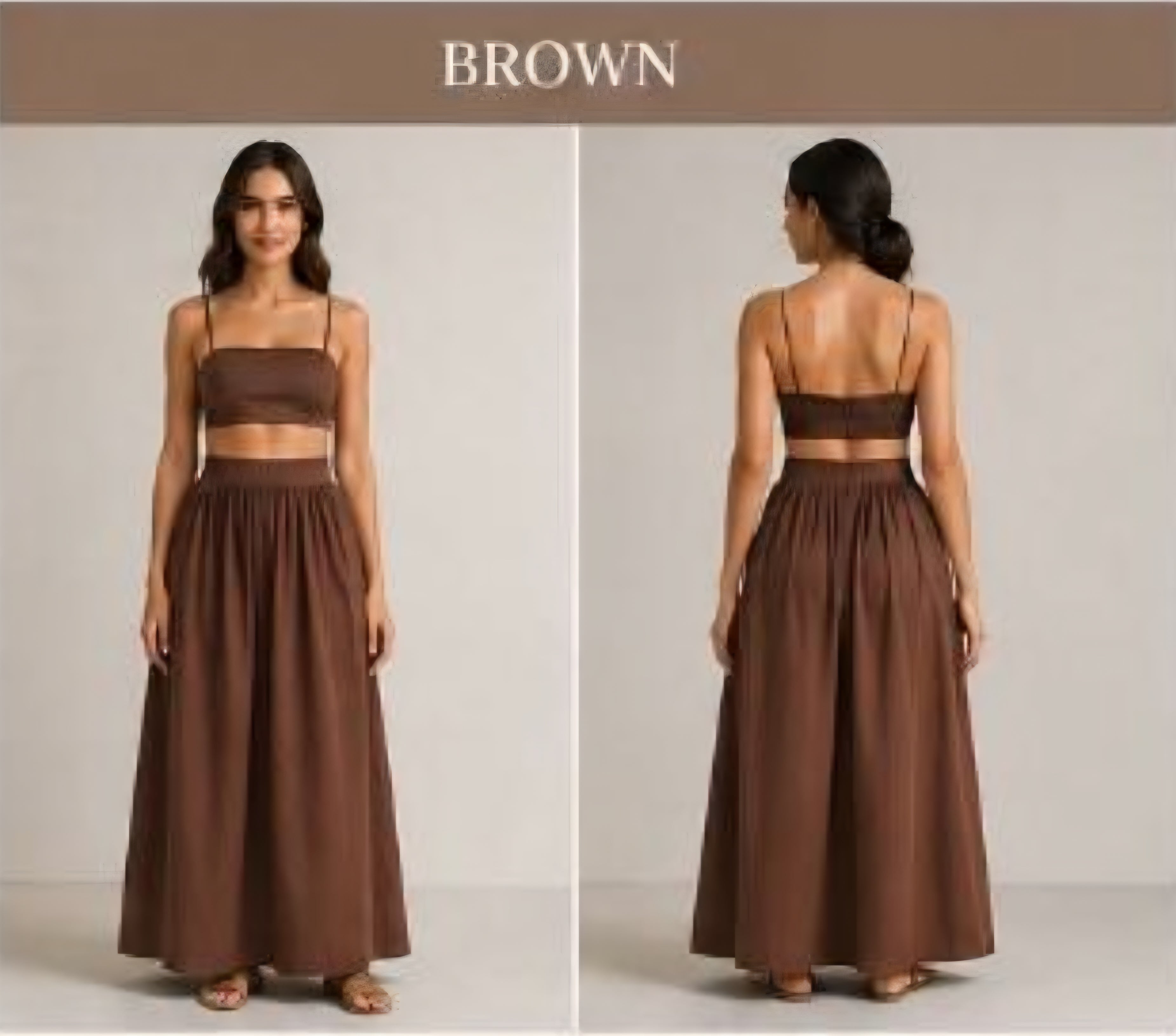 Petal Drift Cotton Camisole and Maxi Skirt Set