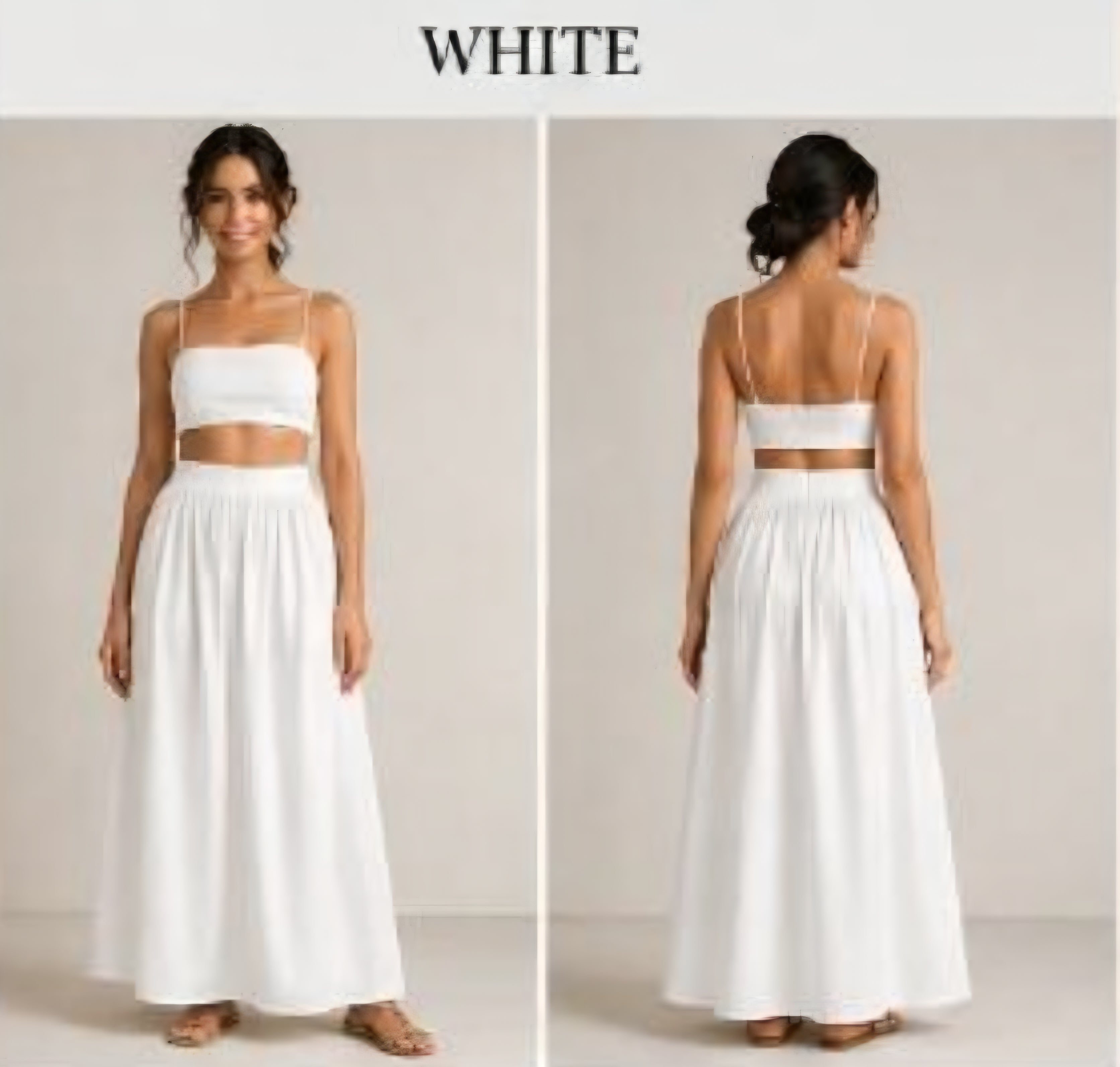 Petal Drift Cotton Camisole and Maxi Skirt Set