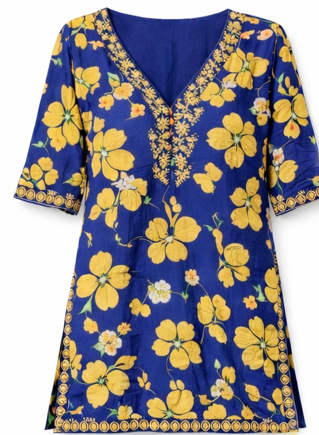 Kurti Silk-Cotton Set - 4 Mid Summer Chime