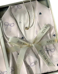 Satin heart bow pajama set